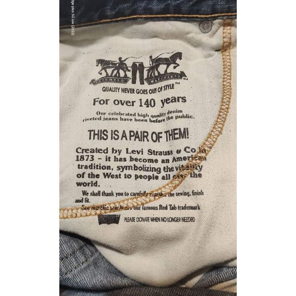 Levis 541 Mens Jeans 32x30 Taper Stretch Washed Light Blue Distressed Denim - Picture 6 of 6